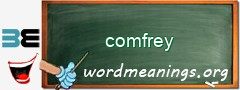 WordMeaning blackboard for comfrey